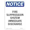 Signmission OSHA Sign, Fire Suppression System Immediate, 14in X 10in Rigid Plastic, 10" W, 14" L, Portrait OS-NS-P-1014-V-12704 - alternate 1